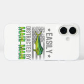 Easily Distracted by Mahi Mahi, Fishermen US Flag Case-Mate iPhoneケース (裏面 (横))
