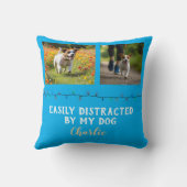Easily Distracted by My Dog Photo Pillow クッション (裏面)