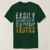 Easily Distracted By Old Pickup Square Body Trucks Tシャツ (デザイン正面)
