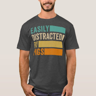 Easily Distracted By Pigs Premium 1290 Tシャツ