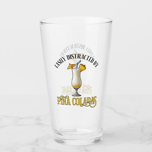 Easily Distracted By Pina Coladas タンブラーグラス (正面)