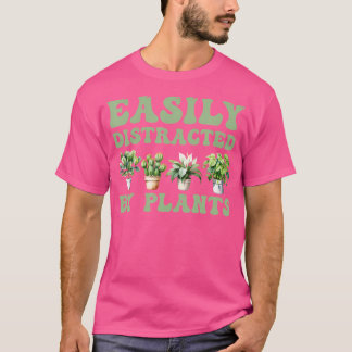 Easily Distracted By Plants Succulent Plant Garden Tシャツ