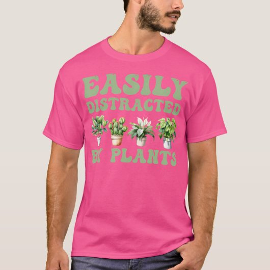 Easily Distracted By Plants Succulent Plant Garden Tシャツ (正面)