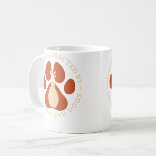 Easily Distracted By Pottery And Dog Pottery Maker コーヒーマグカップ (正面左)