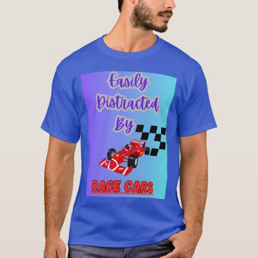 Easily Distracted By Race cars design formula car  Tシャツ (正面)