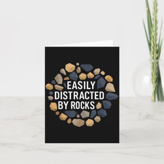 Easily Distracted By Rocks Funny Geology Rock Coll カード (正面)