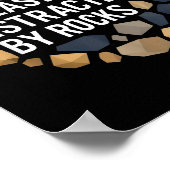 Easily Distracted By Rocks Funny Geology Rock Coll ポスター (角)