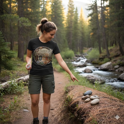Easily Distracted By Rocks Funny Rock Collector Tシャツ