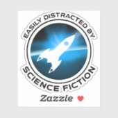 Easily Distracted By Science Fiction シール (シート)