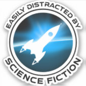 Easily Distracted By Science Fiction シール (正面)