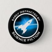 Easily Distracted By Science Fiction 缶バッジ (正面)