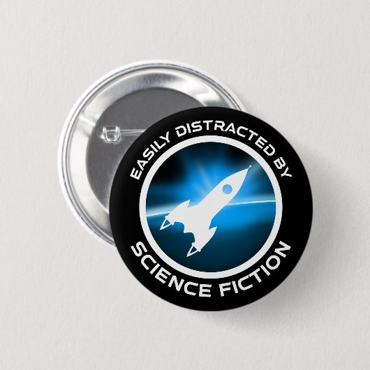 Easily Distracted By Science Fiction 缶バッジ (正面&裏面)