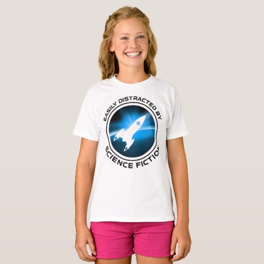 Easily Distracted By Science Fiction Tシャツ (正面フル)