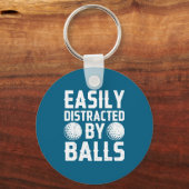 Easily Distracted By Shirt Funny Men Women Golf Lo キーホルダー (正面)