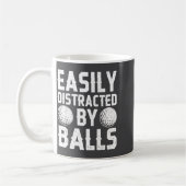 Easily Distracted By Shirt Funny Men Women Golf Lo コーヒーマグカップ (左)