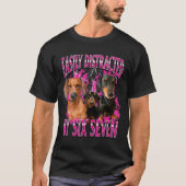 Easily Distracted By Six Seven 67 Meme Dachshund W Tシャツ (正面)