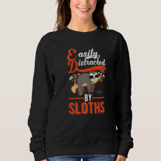 Easily Distracted By Sloths スウェットシャツ