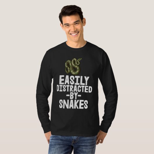 Easily Distracted By Snake Python SlitheringSnake Tシャツ (正面フル)