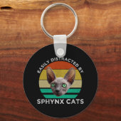 Easily Distracted By Sphynx Cats キーホルダー (正面)