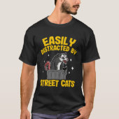 Easily Distracted By Street Cats Opossum Trash Wei Tシャツ (正面)