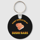 Easily Distracted By Sushi Bars キーホルダー (正面)