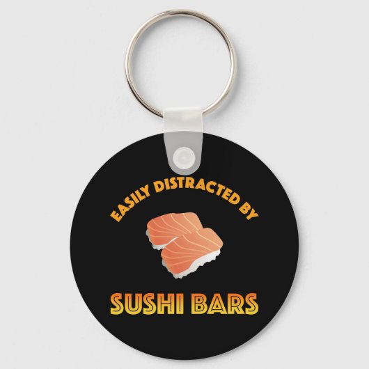 Easily Distracted By Sushi Bars キーホルダー (正面)