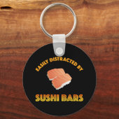 Easily Distracted By Sushi Bars キーホルダー (正面)