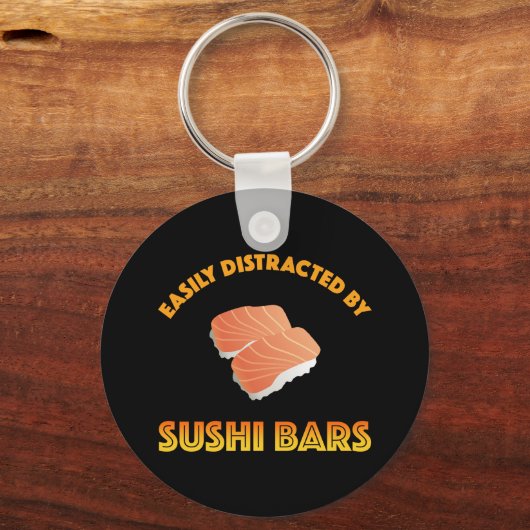 Easily Distracted By Sushi Bars キーホルダー (正面)