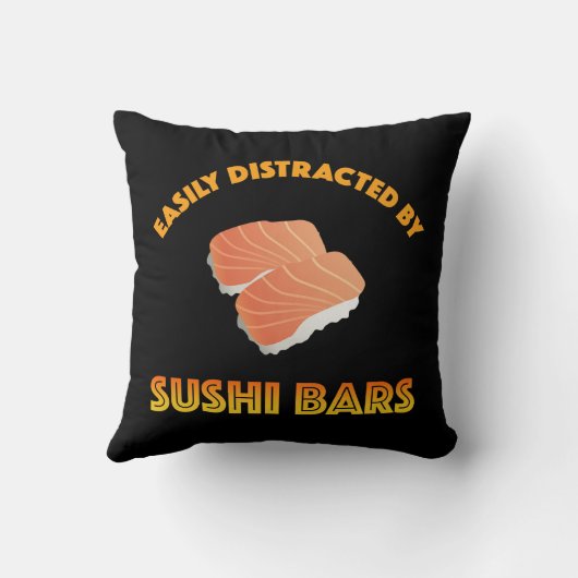 Easily Distracted By Sushi Bars クッション (裏面)