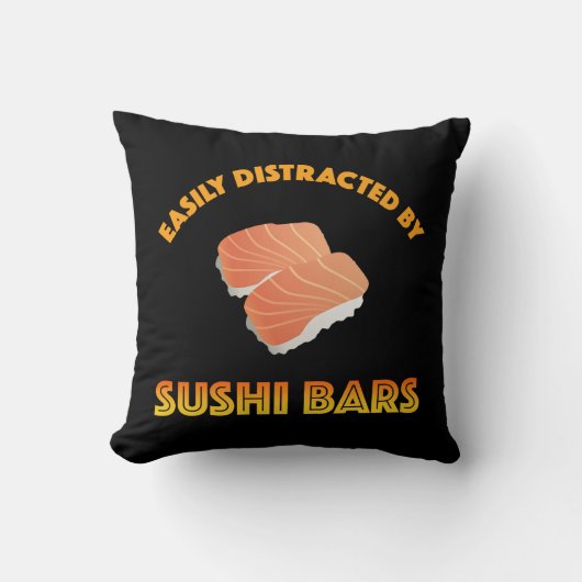 Easily Distracted By Sushi Bars クッション (正面)