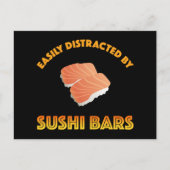 Easily Distracted By Sushi Bars ポストカード (正面)