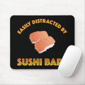 Easily Distracted By Sushi Bars マウスパッド (マウス)