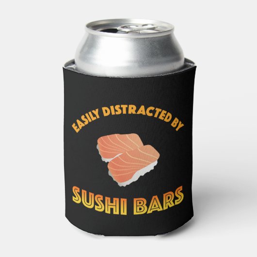 Easily Distracted By Sushi Bars 缶クーラー (缶正面)