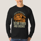 Easily Distracted By Tibetan Terrier And Books Tsa Tシャツ (正面)
