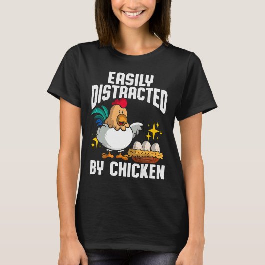 Easily Distracted Chicken Tシャツ (正面)