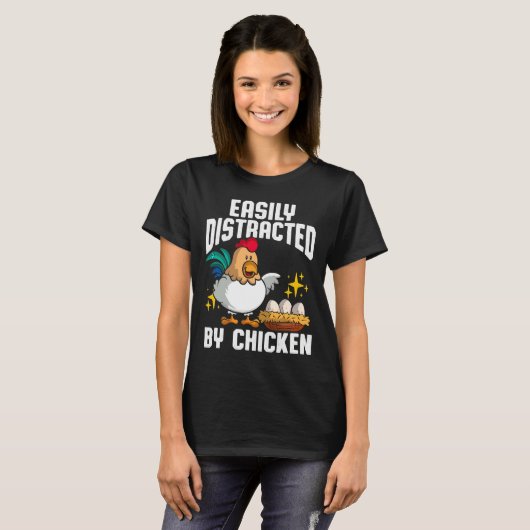 Easily Distracted Chicken Tシャツ (正面フル)