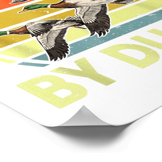 Easily Distracted Duck Hunting Gift Dad Hunter Son ポスター (角)