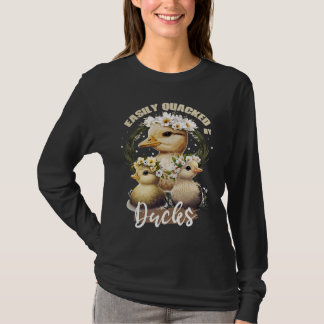 Easily Quacked By Ducks Flower Crown Ducklings  Fa Tシャツ