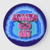 Easing GOD Out Geode 12 Step AA Recovery Slogan ラージ壁時計 (正面)