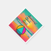 Easing God Out Recovery Slogan Sunrise スタンダードカクテルナプキン (角)