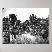 EastとWestが最後のレールを敷設する際に握手 ポスター (正面)