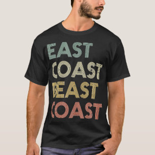 East Coast Beast Coast   Vintage Retro Design Tシャツ