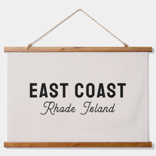 East Coast Decor Custom City Name State Sign 吊り下げ型タペストリー (正面)