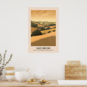 East Devon AONB Travel Poster ポスター (キッチン)