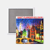 EAST FLANDER BELGIUM MAGNET BY Moji Okuule マグネット (正面/裏面)