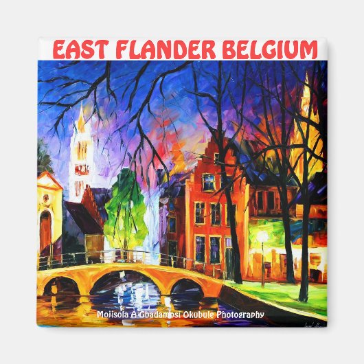 EAST FLANDER BELGIUM MAGNET BY Moji Okuule マグネット (正面)