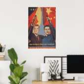 East German Propaganda Poster German-Chinese ポスター (ホームオフィス)