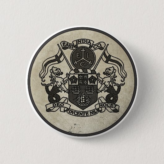 East India Companyの紋章付き外衣 缶バッジ (正面)