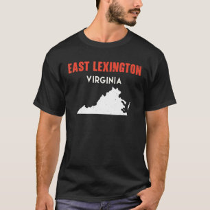 East Lexington Virginia USA州アメリカトラベルV Tシャツ