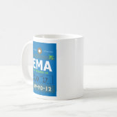 East Midlands(英国) - EMA Airport Code(EMA空港コード) コーヒーマグカップ (正面左)
